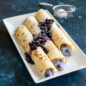 Plated blueberry wraps