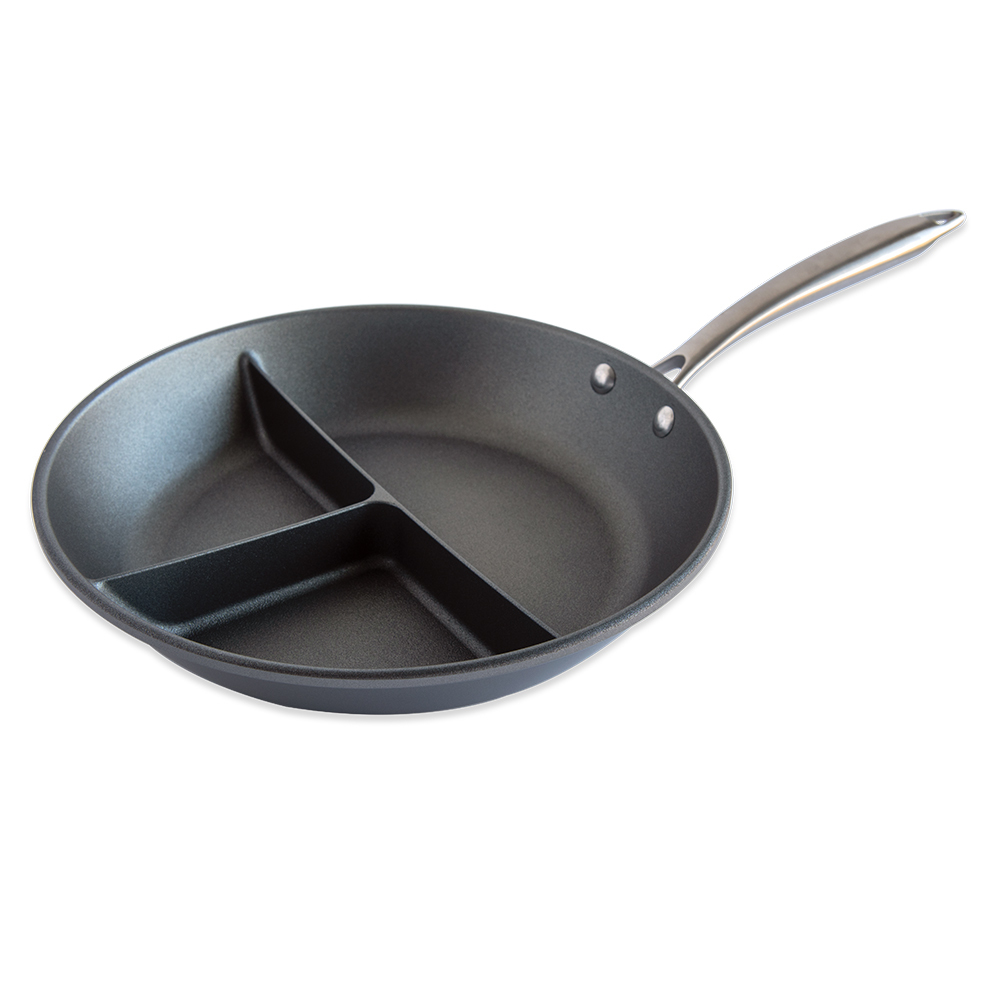 Nonstick Egg Frying Pan, 3-In-1 Nonstick Pan Divided Grill Frying