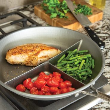 Nordic Ware 2.5 qt. Aluminum 2-in-1 Divided Sauce Pan 14600M - The