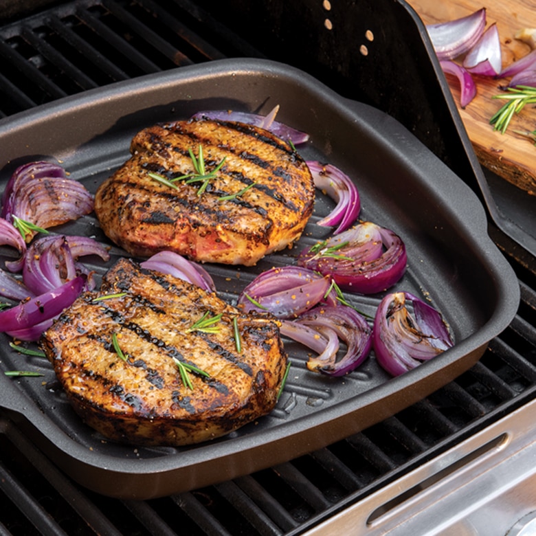 Our Table™ Nonstick Cast Aluminum Double Burner Reversible Grill/Griddle,  19.5 in - Mariano's