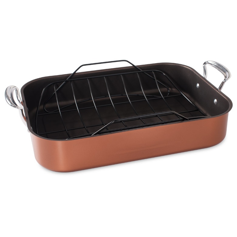 Extra Large Copper Roaster with Rack - Nordic Ware