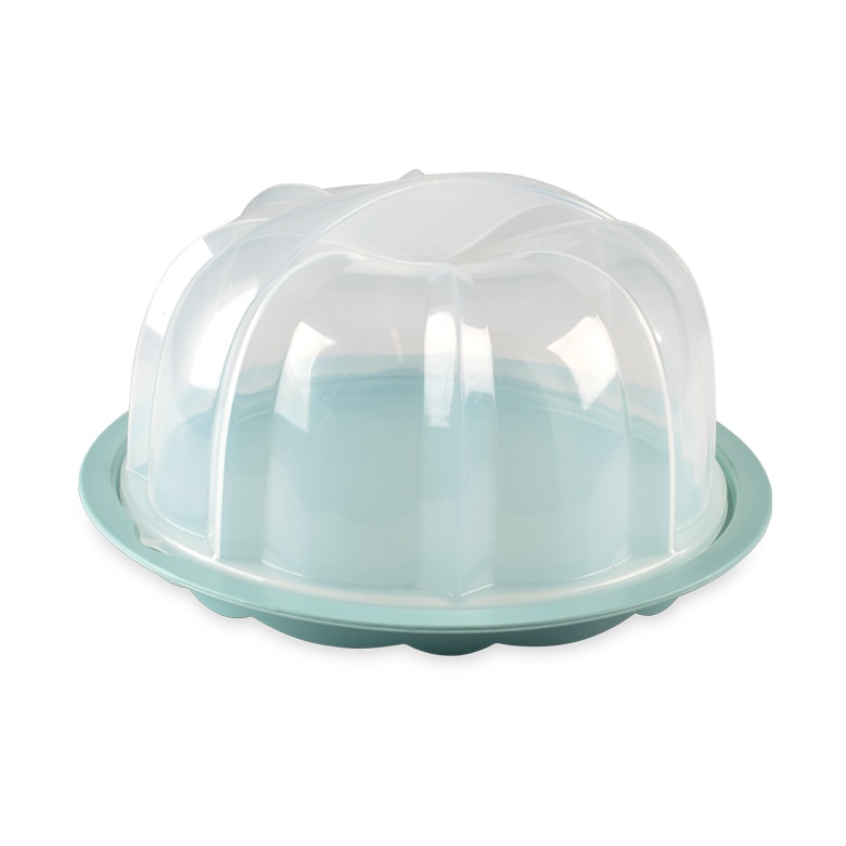 Nordic Ware Bundt Translucent Cake Keeper, 12 Cup capacity, Sea Glass base  with Navy pan : : Everything Else
