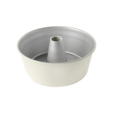 Angel Food Cake Pan, Glacier White with silver nonstick coating