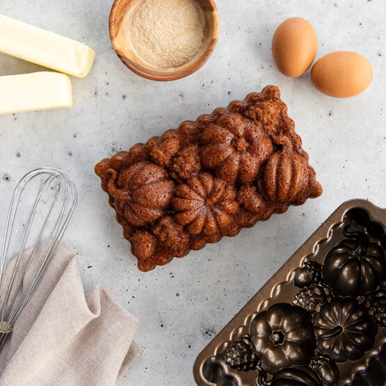 Pumpkin Spice Loaf Cake with Rum Soaking Syrup