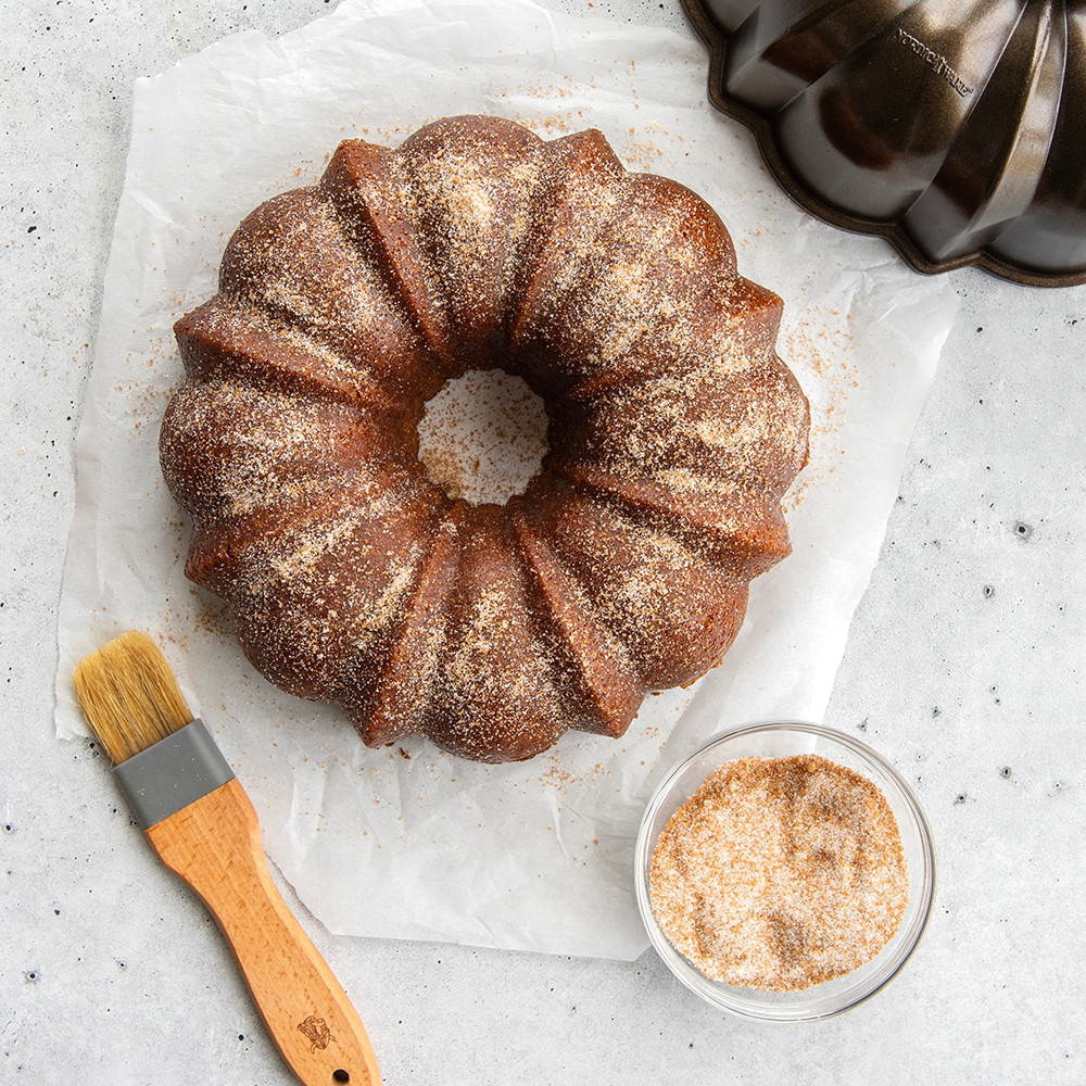 Baked Cinnamon Cake Mix with Cinnamon sugar coating