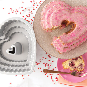 Nordic Ware Nonstick Cast Aluminum Tiered Heart Bundt Cake Pan 12 Cup 3D  Cake Jell-o Mold Cake Pan 