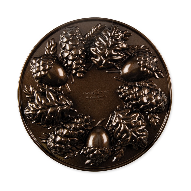 Nordic Ware Harvest Leaves Bundt Pan, Cast Aluminum, Bronze, 10.4 x 10.4  x 3.8