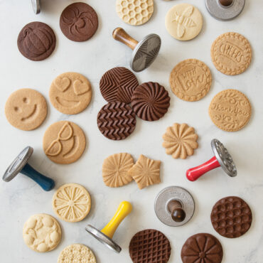  Nordic Ware Geo Cast Cookie Stamps: Home & Kitchen