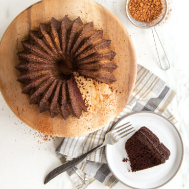 Nordic Ware Scandinavia - A brillant bundt in a Brilliance Bundt Pan. 🍓 A  classic vanilla pound cake with a swirl of strawberry and hibiscus sugar  and pink glaze made by @loveandoliveoil!🍓