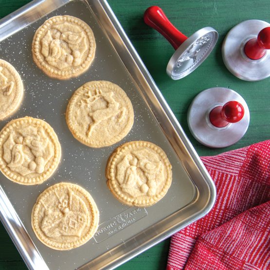 Brown Sugar & Cardamom Stamped Shortbread Cookies