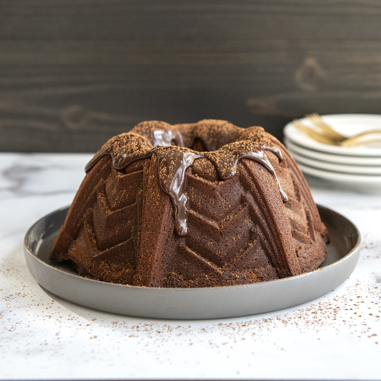 Chocolate Bundt Cake Recipe Pine Forest NordicWare Pan - Crafting