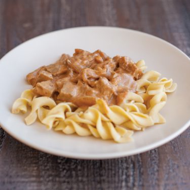 Cajun Stroganoff with Egg Noodles