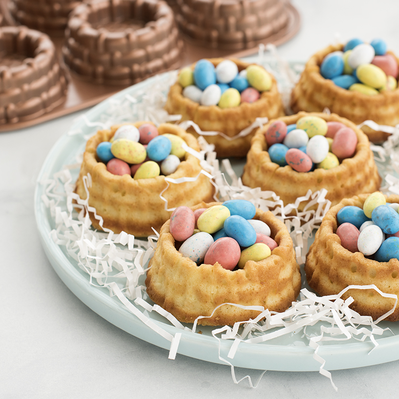 Honey Almond Cake Easter Baskets - Nordic Ware