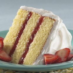 Triple Layer Lemon Cake with Strawberry Filling - Nordic Ware