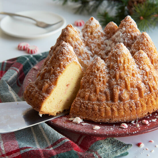 Peppermint Pine Forest Bundt Cake