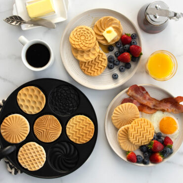 Patterns Pancake Pan - Nordic Ware in 2023  How to make breakfast, Pancake  pan, Silver dollar pancake pan