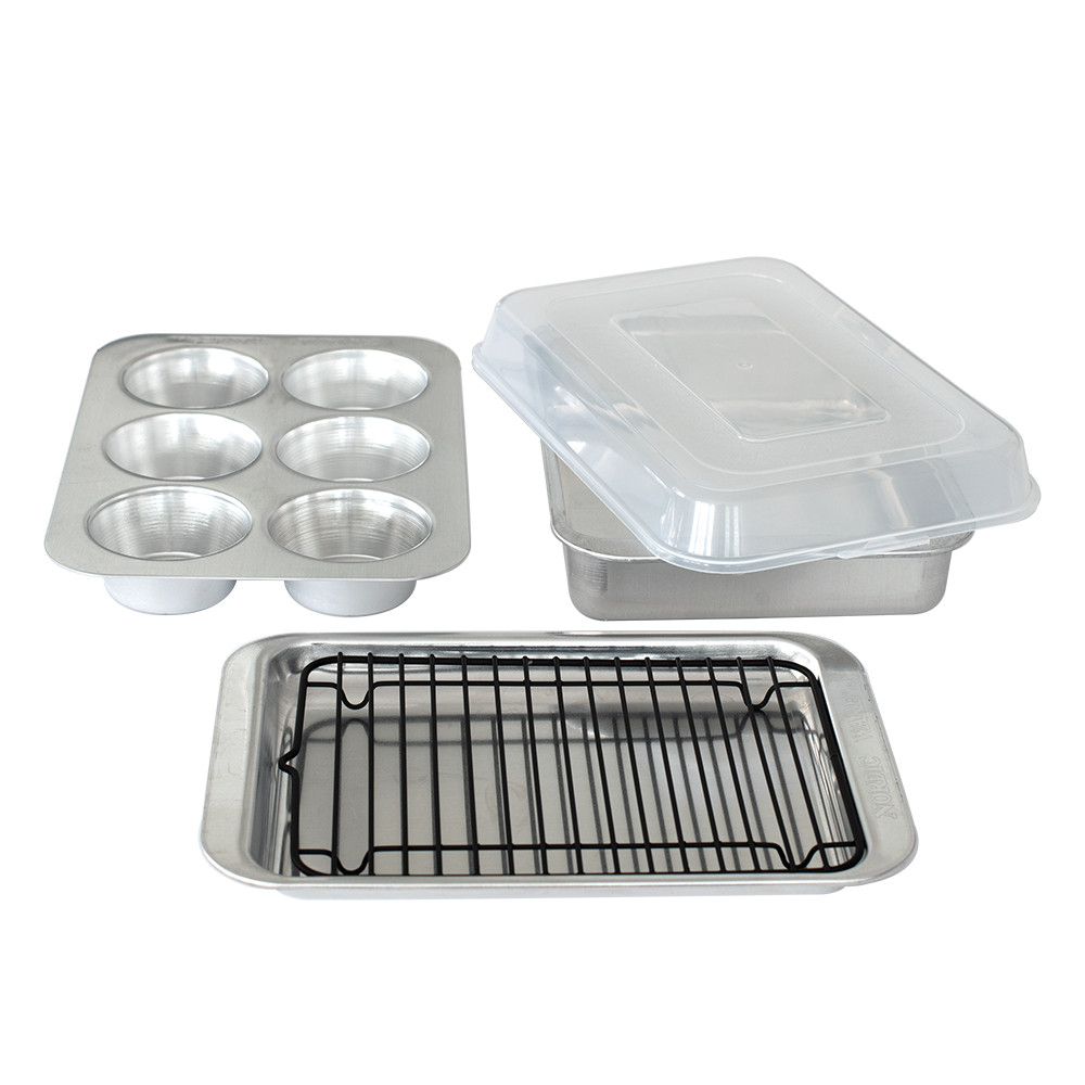 Nordic Ware 3-Piece Naturals Compact Grill & Bake Set