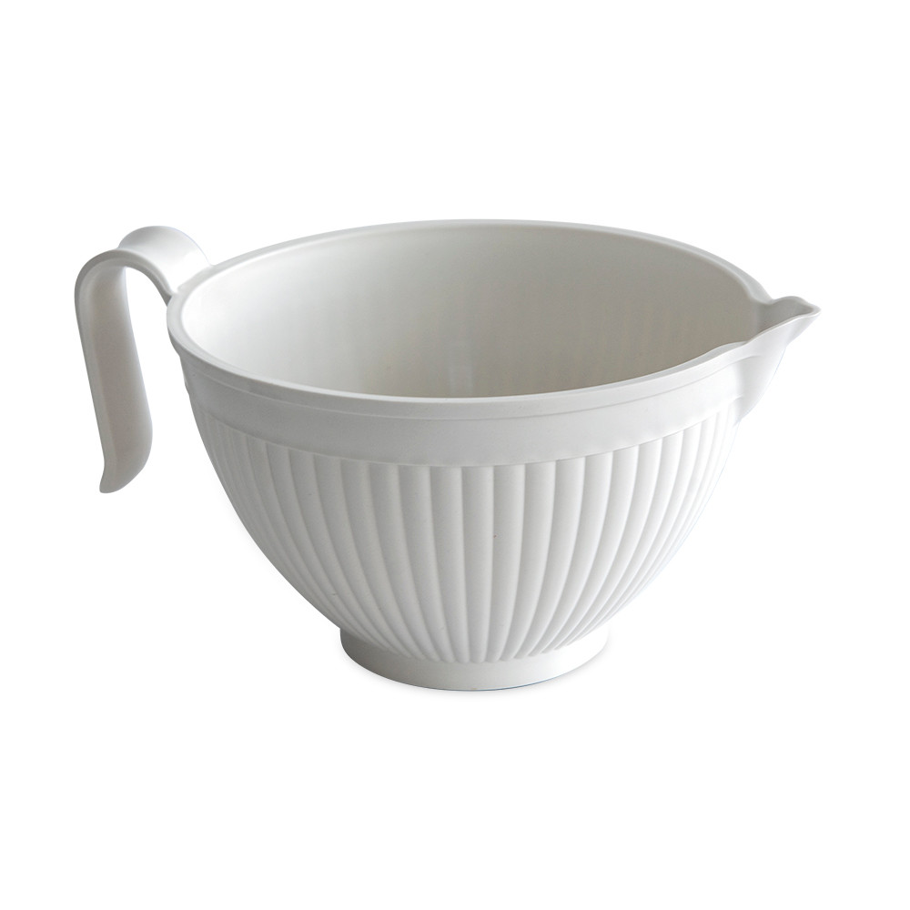 Generic Spring Chef Mixing Bowls Set of 2, Soft Grip, Non-skid With Pour  Spout - White 