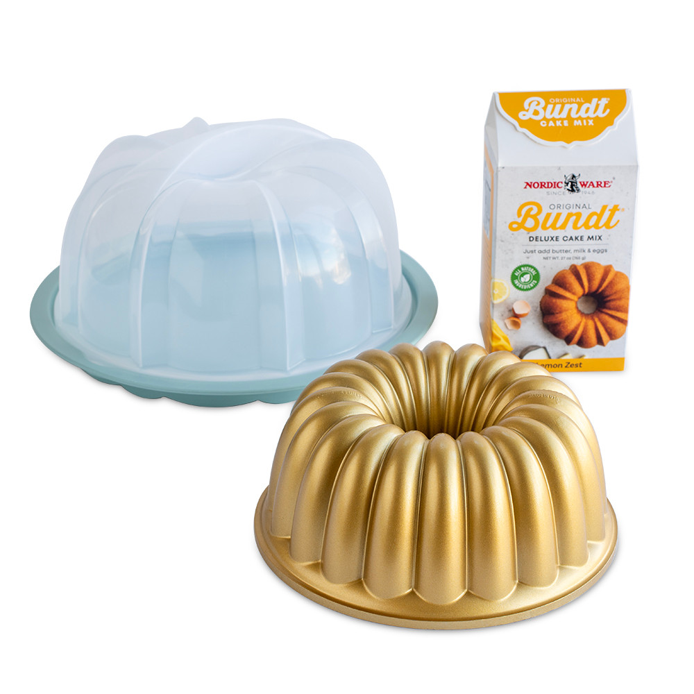 Elegant Party Bundt® Pan, Translucent Bundt Cake and Lemon Cake Mix
