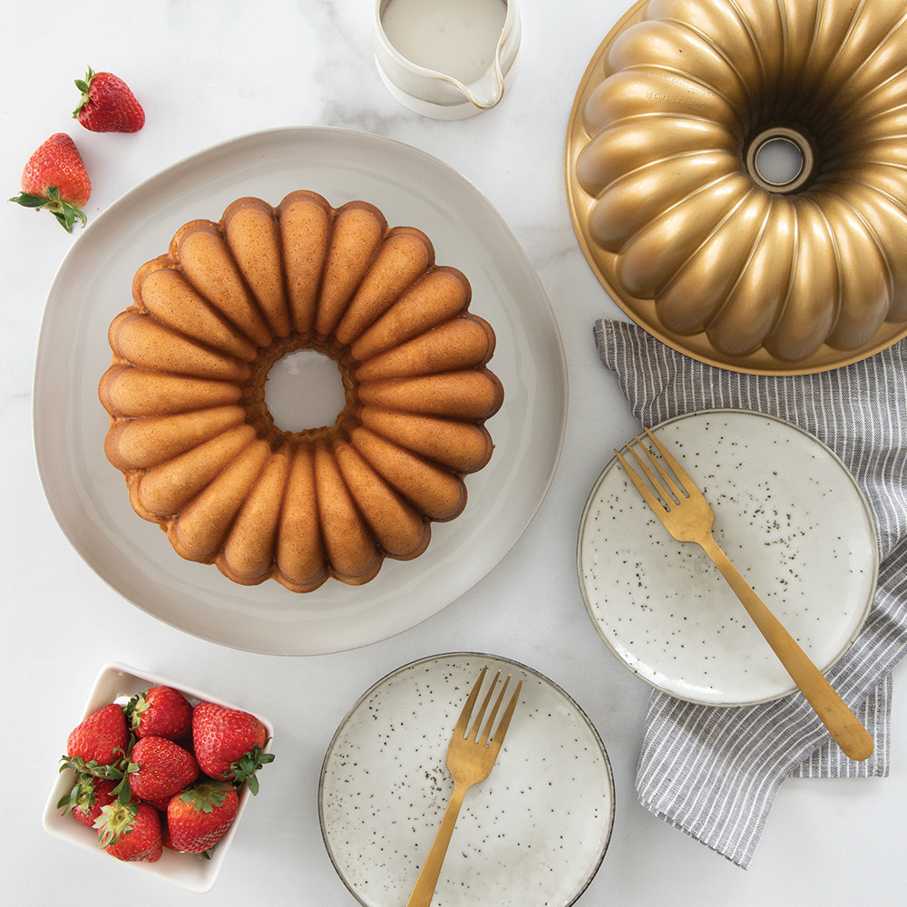 Elegant Party Bundt® Pan, Translucent Bundt Cake and Lemon Cake Mix