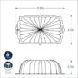 Dimensional Drawing of the Classic Fluted Loaf Cake Pan