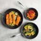 Overhead image of Basalt 3 Piece set displayed on countertop with food