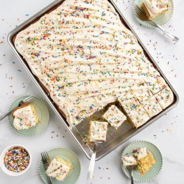 Big Batch Confetti Cake with Buttercream Frosting