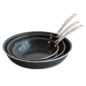 Basalt Skillets nested, white sweep