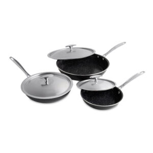 Basalt 6 Piece Sauté Skillet & Lids Set