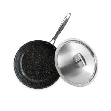 Basalt 2 Piece 10" Skillet with Lid white sweep overhead