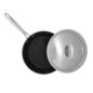 Basalt 2 Piece 12" Saute Skillet with Lid overhead white sweep