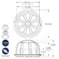 Bundt® Pan with Translucent Cake Keeper dimensional drawing