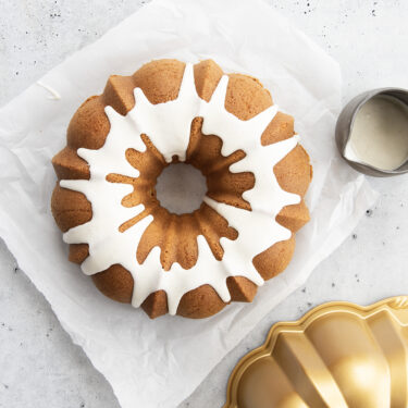 Vanilla Bundt Cake with a Vanilla Bean Glaze