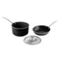 Basalt 2 Piece 8" Sauté Skillet, 3QT Sauce Pan with Lid white sweep overhead