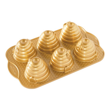 Gold Beehive Cakelet Pan, exterior