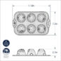 Dimensional Drawing of Beehive Cakelet Pan