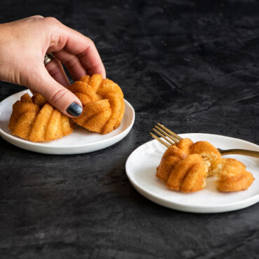 75th Anniversary Braided Mini Bundt® baked cakes