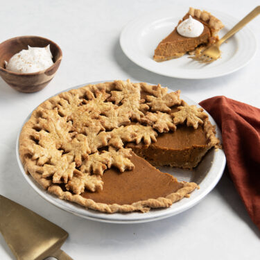 Maple Pumpkin Pie with Brown Sugar Crust