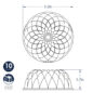 Kaleidoscope Bundt Cake Pan dimensional drawing