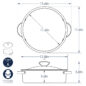 Braiser Pan with Lid dimensional drawing